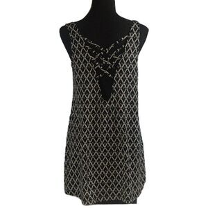 J Valdi Lattice Back Dress Swimsuit Cover Up Black Size Small